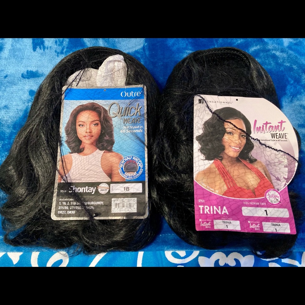 Outre and Sensationnel Quick weave. Bundle. Shontay & Trina. Color 1 and 1B.